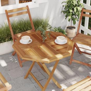 Dessus de table en teck massif 70x70x2,5 cm forme octogonale