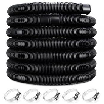 Tuyau de piscine flexible Noir Ø38mm x 10m avec manchons de séparation