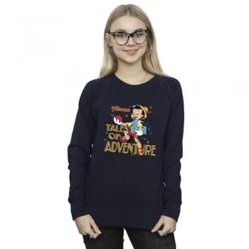 Navy Pinocchio Adventures Womens Sweatshirt (Large)