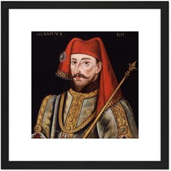 Black 8x8 King Henry IV Portrait – Wooden Framed Print