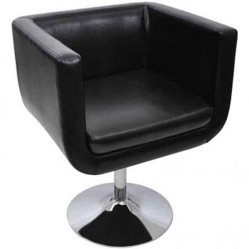 Poltrona Moderno Club Nera Regolabile 1102021