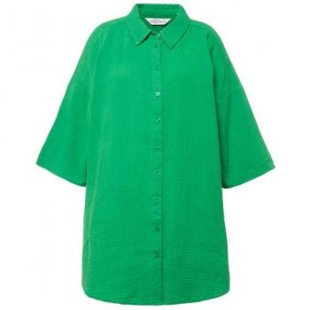 Long-Musselinhemd für Damen, oversized, Größe 58/60