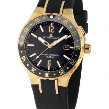 Jacques Lemans Armbanduhr Hybromatic, Gold, 42 mm