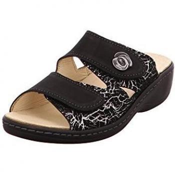 LONGO Damen Pantoletten Pantolette 1005349-0 (G) schwarz