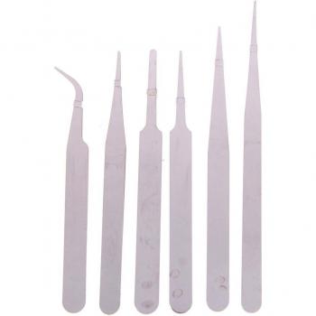 Kit d’Outils Pinces 6 p. – Acier Inoxydable, Anti‑Statique