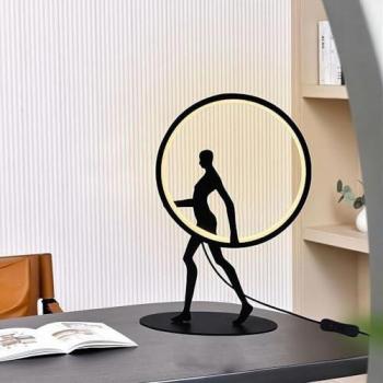 Lampada da Tavolo Universale LED Luce Calda 9W Scultura Corpo Umano