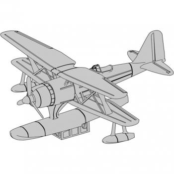 Aeronave de Observación Tipo 0 1/700 Kit de Resina Modelium