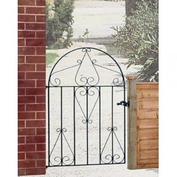 Cannock Gates Classic Scroll Low Bow Top Gate – 914 mm × 1219 mm, Solid Steel, Black Powder Coated