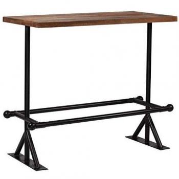 Table de bar Bois de récupération massif Marron 120x60x107 cm