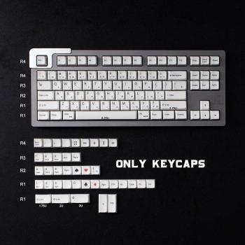 126-Key Minimalist Japanese White XDA Profile PBT Keycap Set
