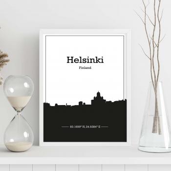 Mapa de Helsinki en Estilo Moderno