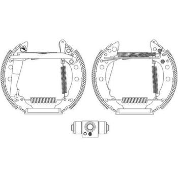 TEXTAR vormontierter Bremsbackensatz hinten für Audi, Seat, VW