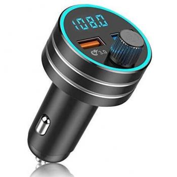 MondoFM SmartAuto Ricarica QC3.0 Vivavoce Dual USB Display a Colori per iOS e Android