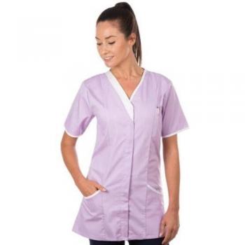 Tunique de Soins Daisy pour Femmes Premier 24 UK Blanc/Naval