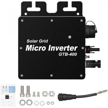 Inversor Solar Micro 400W con Conexión a Red, WiFi y Resistencia al Agua – Dewin