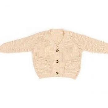 Kids Button-Up Long-Sleeve Cardigan