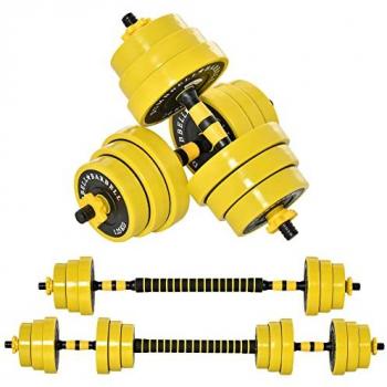 Bilanciere e Manubrio 20 kg per Allenamento Casa HOMCOM