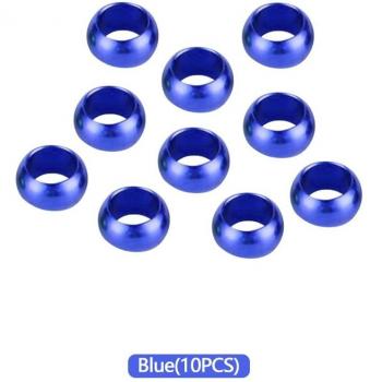Aluminum Bird Leg Rings 8x6mm, Pack of 10