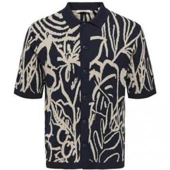 KIMO Herren-Shortshirt, Dunkelblau, S (Only & Sons)