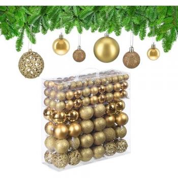 Decorazioni per Albero di Natale, Set di 150 Palline, Oro