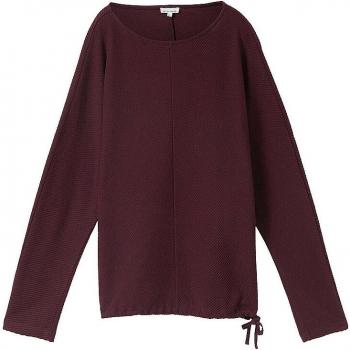 TOM TAILOR Damen Langarmshirt Dunkelrot XL
