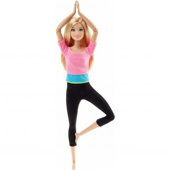 Barbie Fitness Blonde – Haut Rose, 22 Points de Mouvement