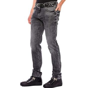 Slim-Fit Herrenjeans CIPO & BAXX Schwarze Eleganz 34