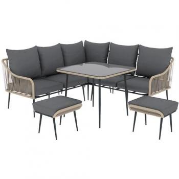 Garden Sofa Set with Cushions