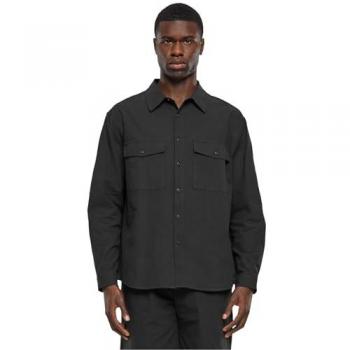 Chemise Noire Basique à Manches Longues M