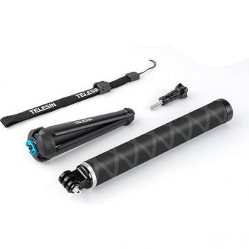 TELESIN 35inch Carbon Fiber Selfie Stick + Tripod for GoPro Hero Series and Osmo Action