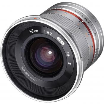 Samyang 12 mm f2.0 NCS CS Lente Fujifilm X – Color Plata