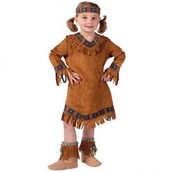 Disfraz de Indiecita para Bebé Niña, Color Marrón, Talla 24M-2T