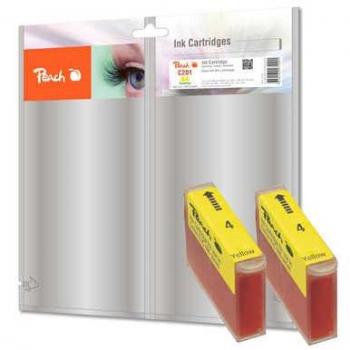 Peach Tintenpatronen 2er Set gelb kompatibel zu Canon, Xerox, Apple BJI-201Y