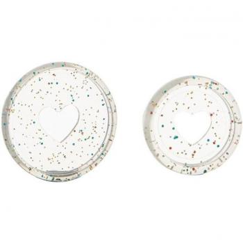 20pcs Sparkling Heart Notebook Rings