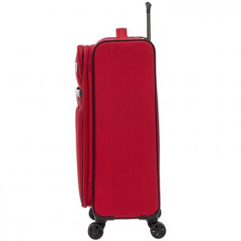 Stratic Light Reisekoffer weichschale Trolley 4 Rollen TSA-Zahlenschloss, erweiterbar, extra leicht, inkl. Einkaufsbeutel, Größe M, rot