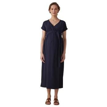 Navy Long Dress for Expecting Moms – Cotton Gauze, ENVIE DE FRAISE, UK10