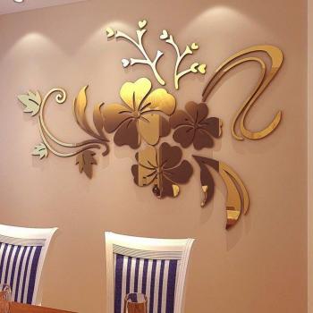 Mural Espejo Floral Removible