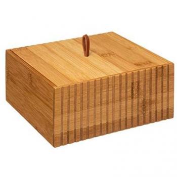 Boîte de Rangement Écologique en Bambou 'Terre' 15 x 15 cm