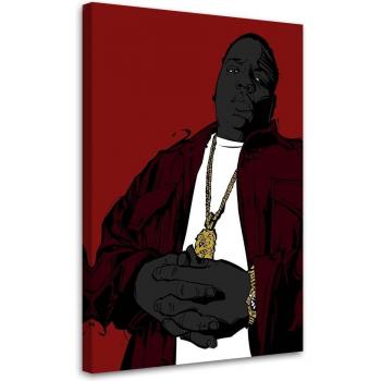 Stampa a tela The Notorious BIG 40x60 rossa