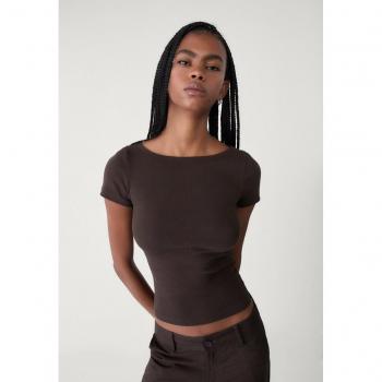 Boat Neck Brown XL by Stradivarius
