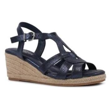 Women’s Navy Val‑Comfort Espadrille Wedges – Size 8