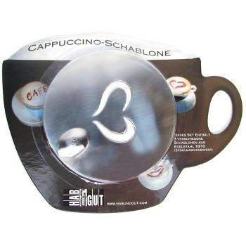 HAB & GUT 3‑teilige Edelstahl-Cappuccino‑Schablone, 11 cm Ø