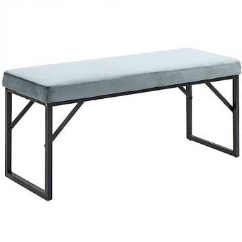 HOMCOM Schminkbank in Samtoptik, blau, 100L x 35B x 47H cm