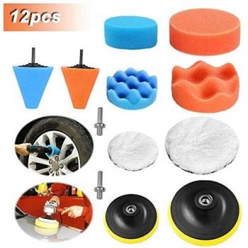Kit de polissage pour voiture avec perceuse 12 pcs