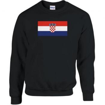 Black Long Sleeve Croat Flag Sweatshirt by PixelForma