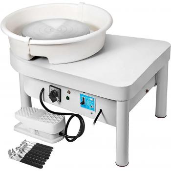 Rueda de Alfarería Eléctrica con Pedal y Accesorios