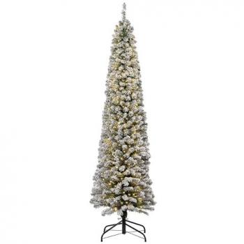 Seasonal Sparkle Pencil Tree – 7ft Dual Colour LED Lighted