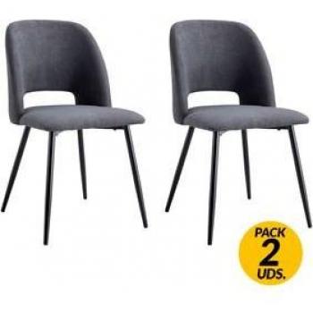 Dúo de Sillas de Comedor Venus Tejido Acolchado