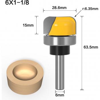 1-1/8 Bowl and Tray Router Bit