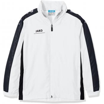 JAKO Kindermode: Präsentationsjacke Striker in Weiß & Schwarz, 128